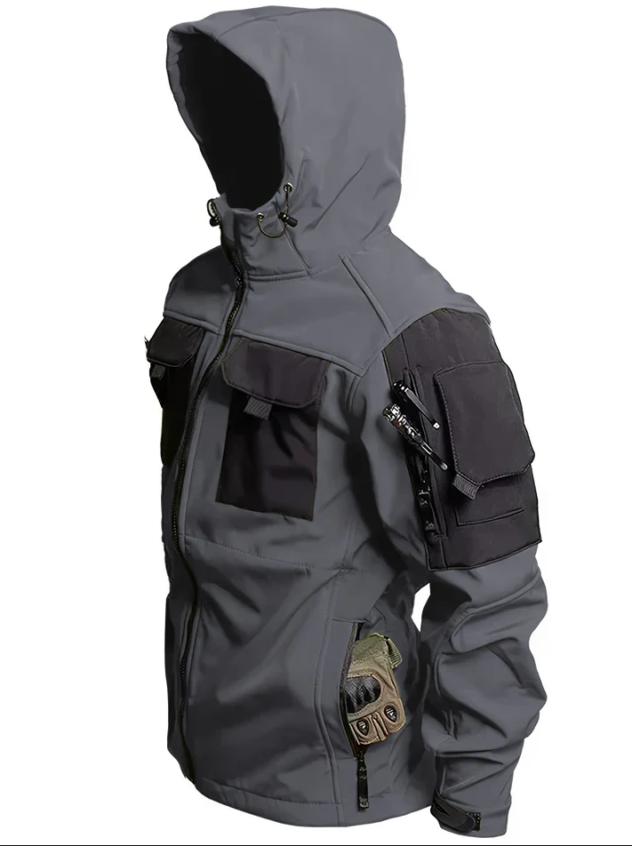 Jackor i taktisk design med huva för aktiva män
