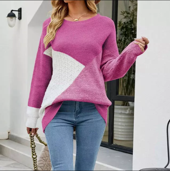 Flerfärgad sweatshirt för kvinnor - Amosena