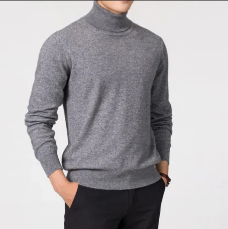 Tiefmes | elegant turtleneck-jumper herr | klassisk stickad jumper