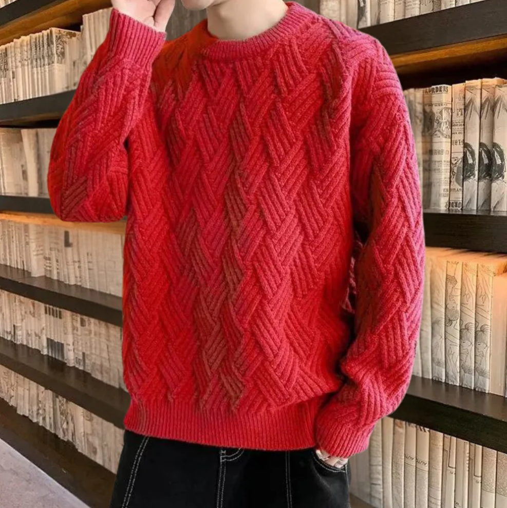 Kronid –trendig och löst stickad herrtröja