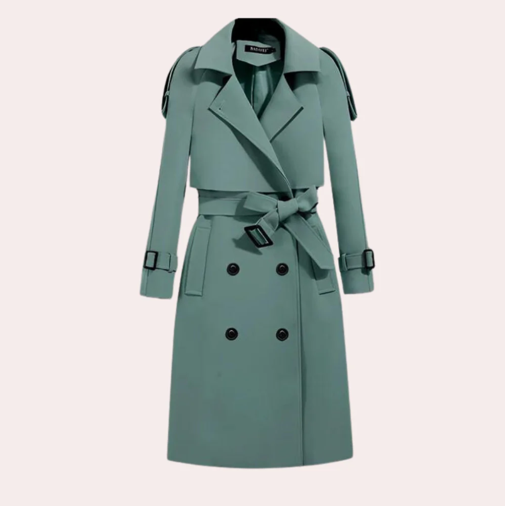 Ivana – elegant lång trenchcoat för kvinnor