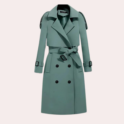 Ivana – elegant lång trenchcoat för kvinnor