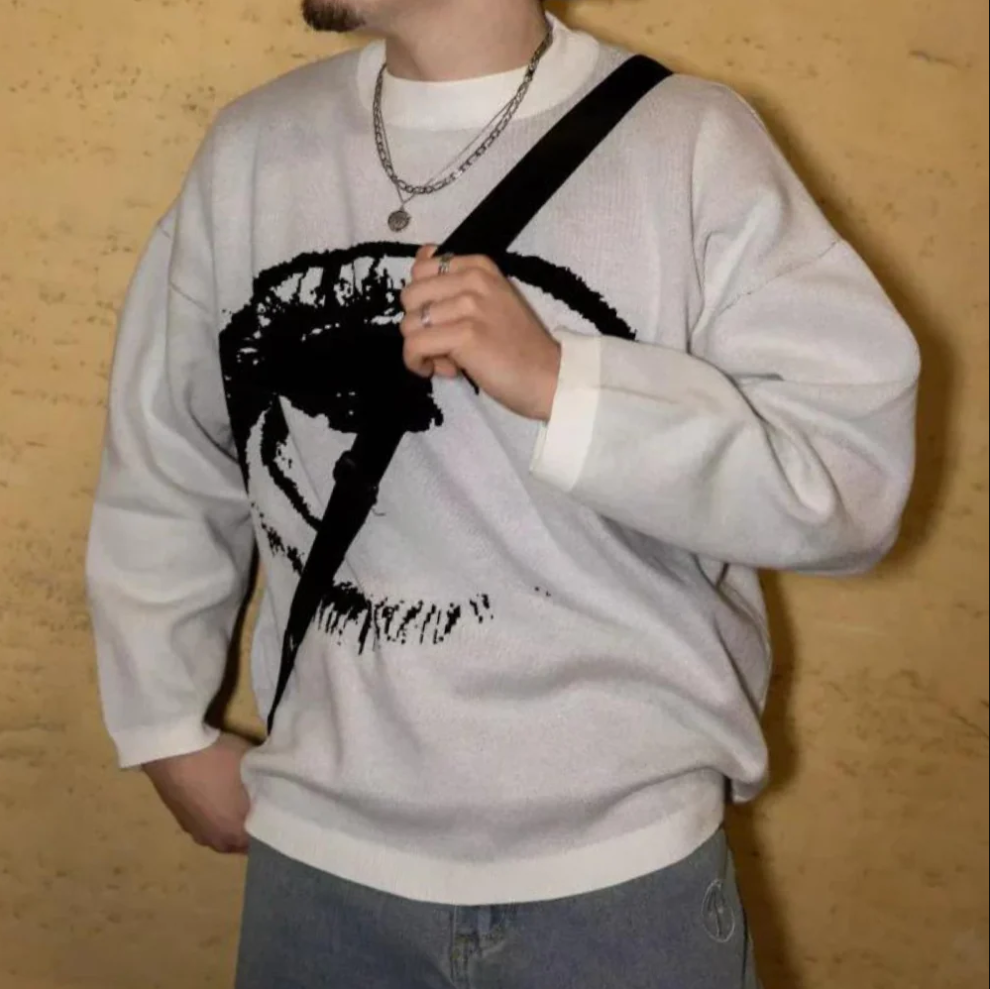 Nayeli – trendig tröja med ögontryck för män