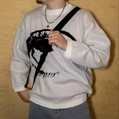 Nayeli – trendig tröja med ögontryck för män