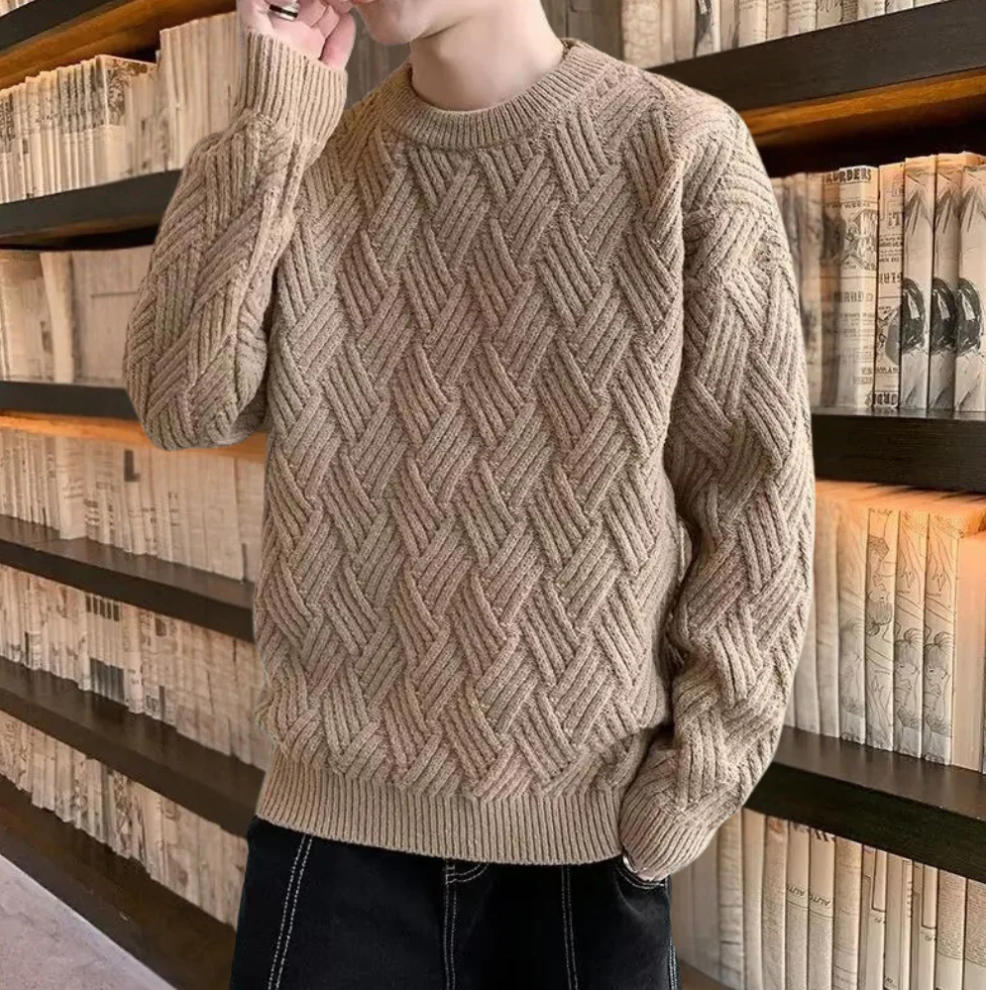 Kronid –trendig och löst stickad herrtröja