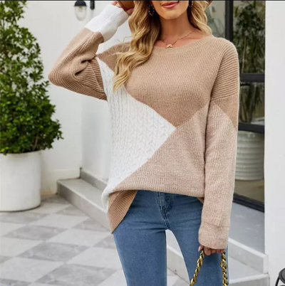 Flerfärgad sweatshirt för kvinnor - Amosena