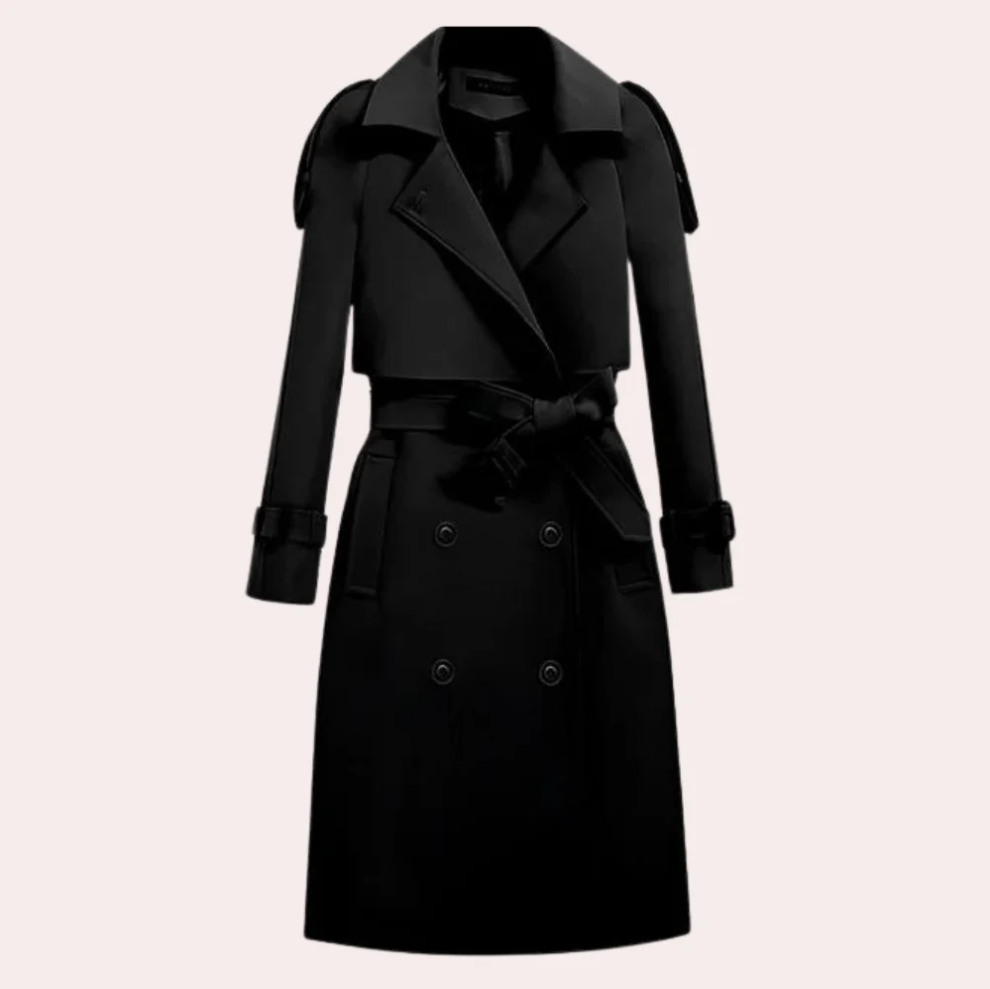 Ivana – elegant lång trenchcoat för kvinnor