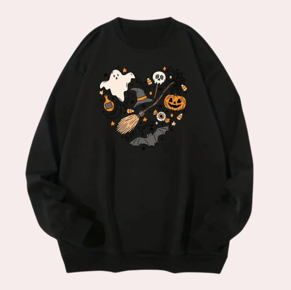 Emese – halloween sweatshirt med chica vibbar motiv för kvinnor