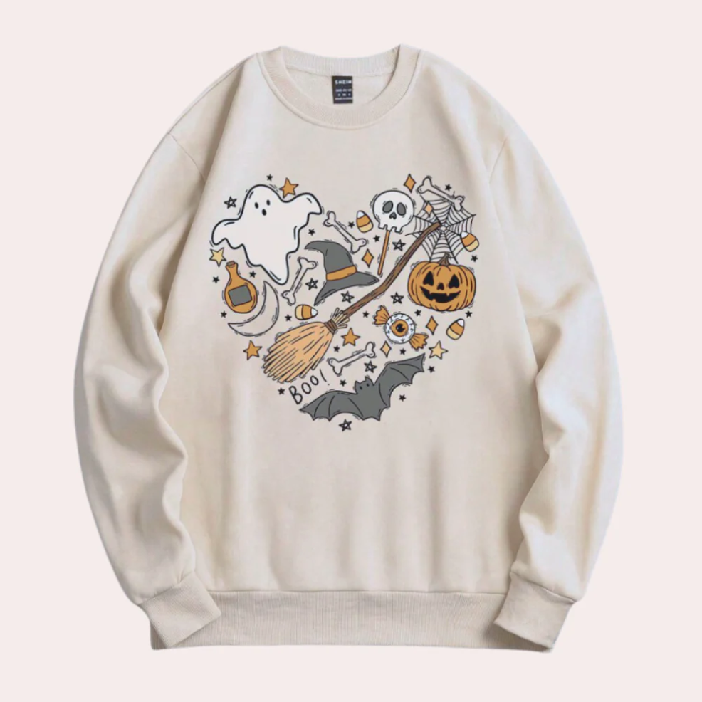 Emese – halloween sweatshirt med chica vibbar motiv för kvinnor