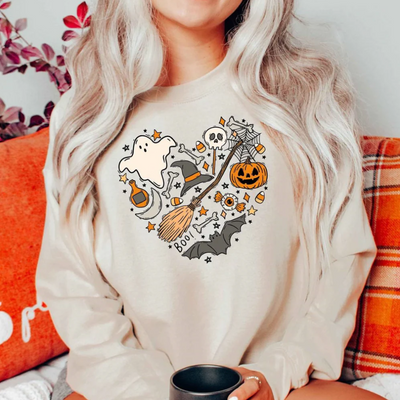 Emese – halloween sweatshirt med chica vibbar motiv för kvinnor