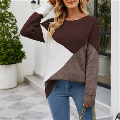 Flerfärgad sweatshirt för kvinnor - Amosena