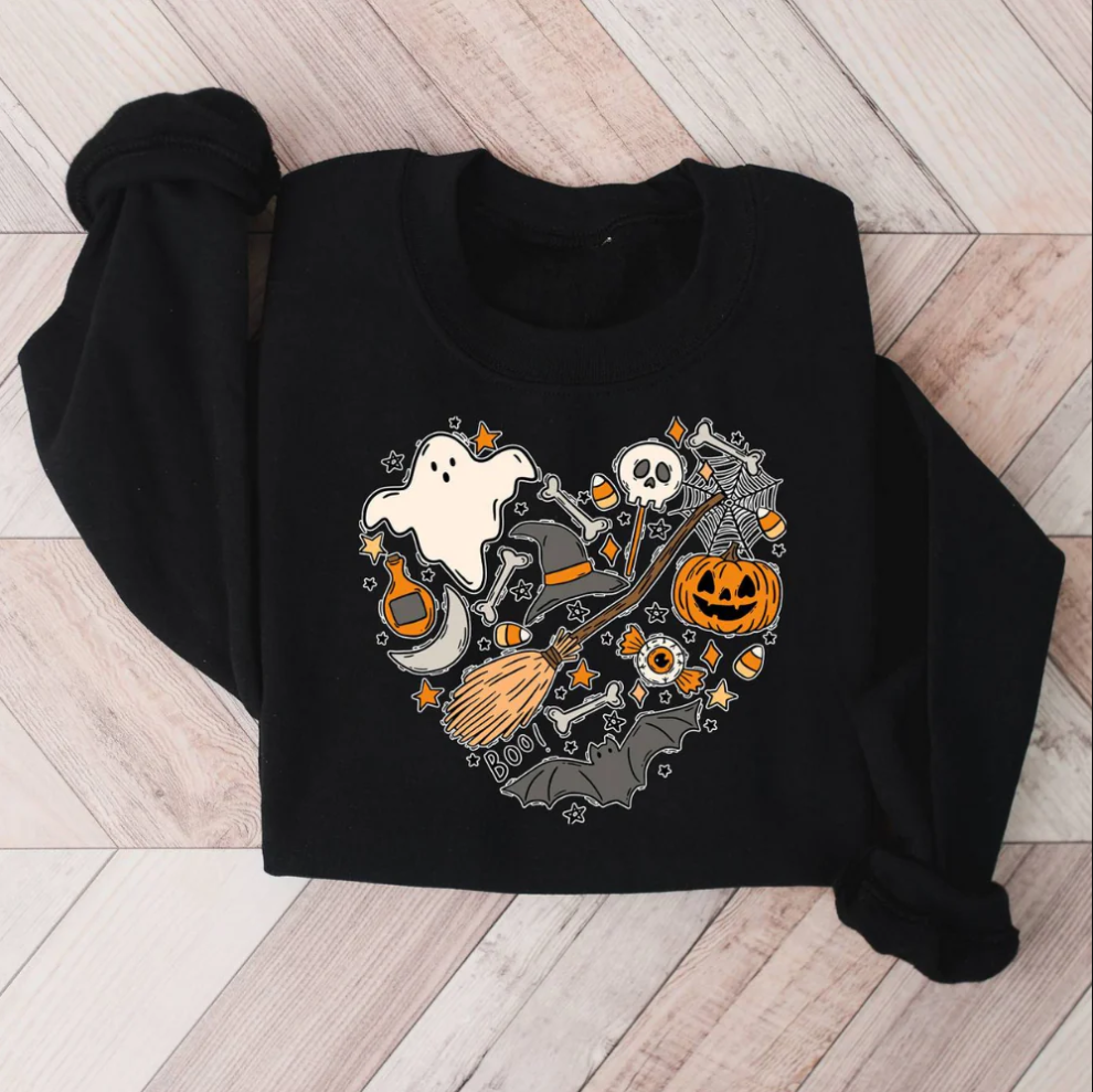 Emese – halloween sweatshirt med chica vibbar motiv för kvinnor