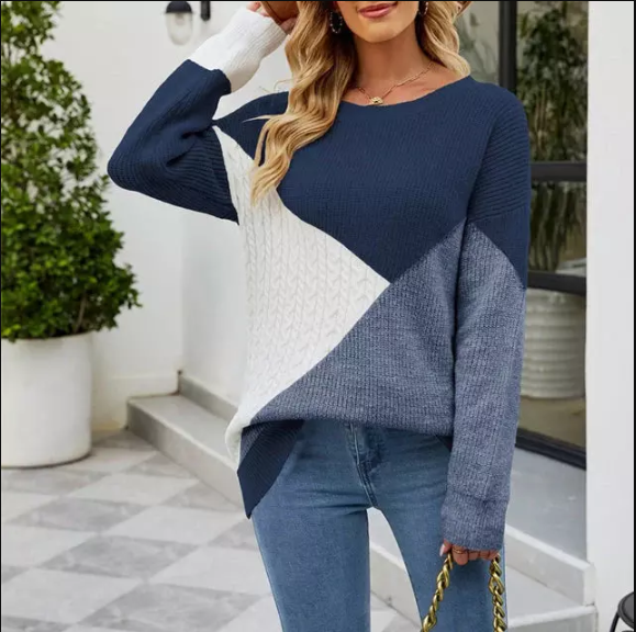 Flerfärgad sweatshirt för kvinnor - Amosena