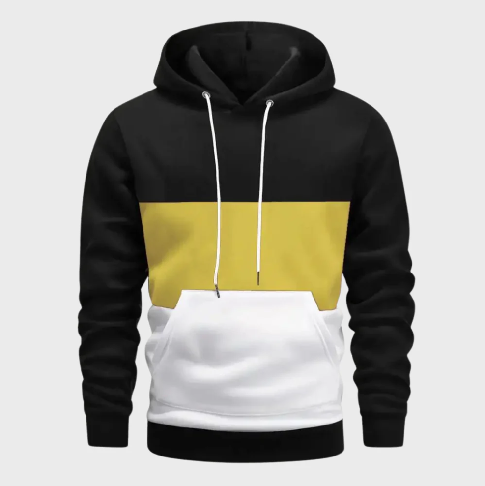 Luvtröja med färgblock för män