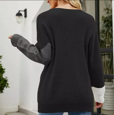 Flerfärgad sweatshirt för kvinnor - Amosena