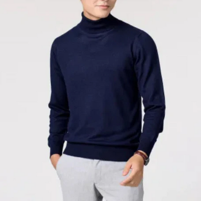 Tiefmes | elegant turtleneck-jumper herr | klassisk stickad jumper