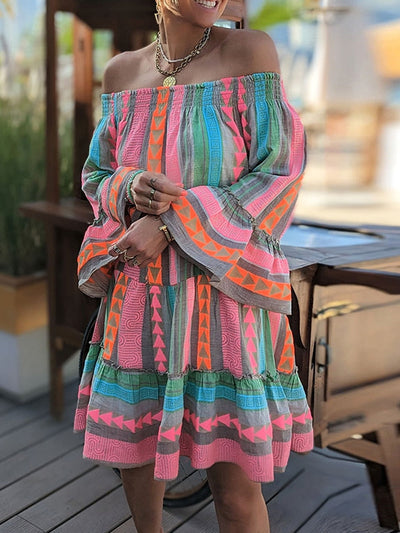 Barbara - Kvinna Boho Sommarklänning