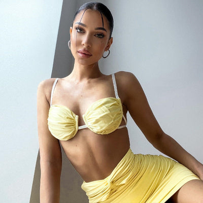 Shyla - Top och Mini Kjol Set för Kvinnor