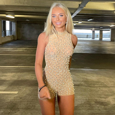 Bronte - glitter jumpsuit för kvinnor