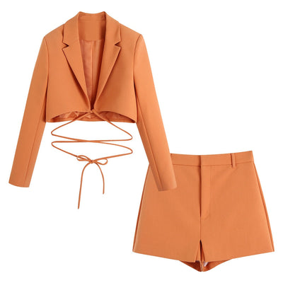 Delanie - Kvinnor Set med Kort Blazer