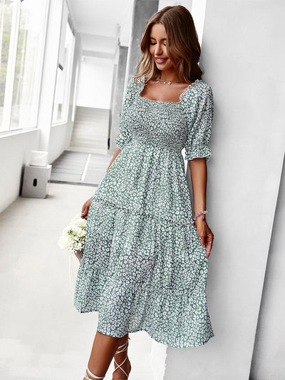Mollie - Kvinna off Shoulder Volang Sommarklänning