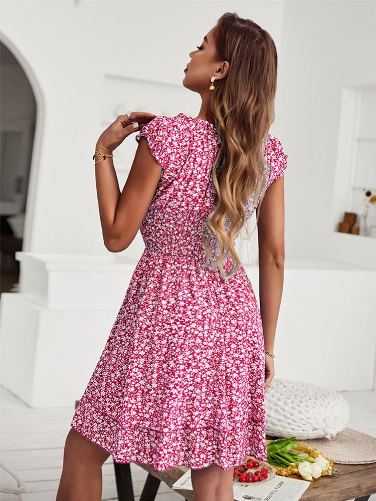 Niam - Kvinna off Shoulder Sommarklänning