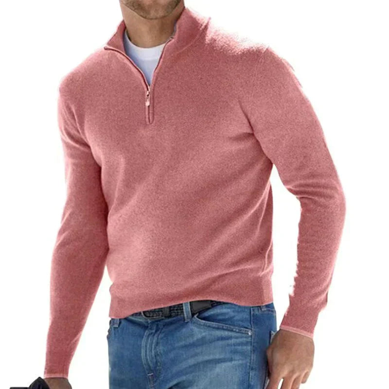 Tom Polo - snygg tröja med dragkedja för män (italiensk design)