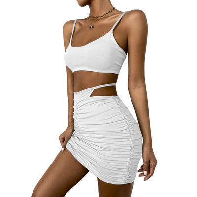Zia - Lyxig Crop Top & Kjol Set
