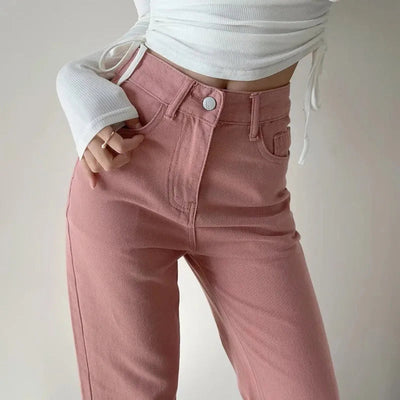 Vinterjeans för kvinnor, rak modell, avslappnad & snygg