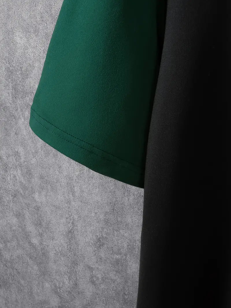 Robert - snygg t-shirt i färgblock med korta ärmar och rund hals