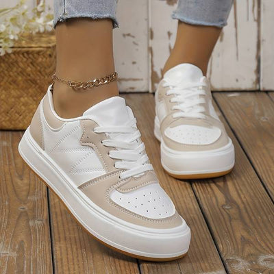 Lyn - Beige Lyxiga Läderskor