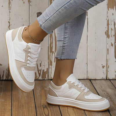 Lyn - Beige Lyxiga Läderskor