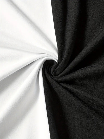 Robert - snygg t-shirt i färgblock med korta ärmar och rund hals