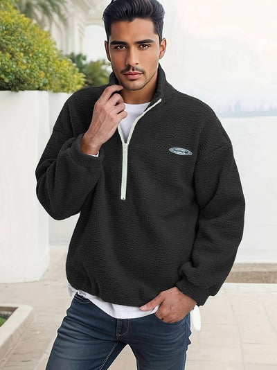 Fleece pullover med V ringning