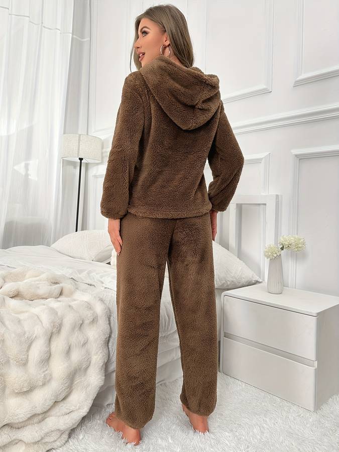 Juliana - Bekväm Brun Kvinnor Kostym Set