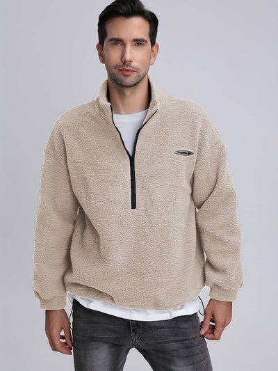 Fleece pullover med V ringning