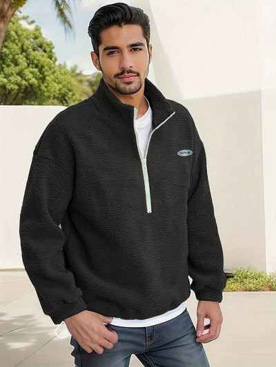 Fleece pullover med V ringning