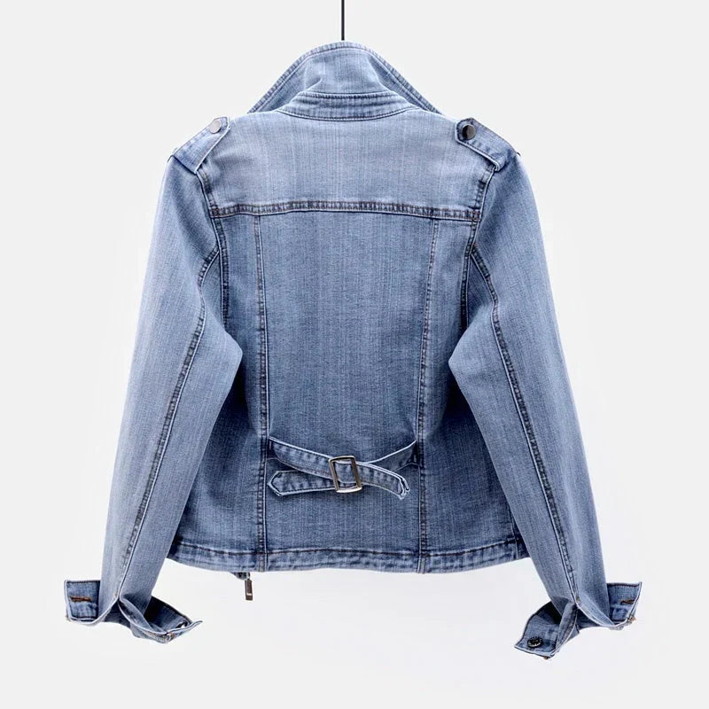 Tvättad jeansjacka för dam – aerin