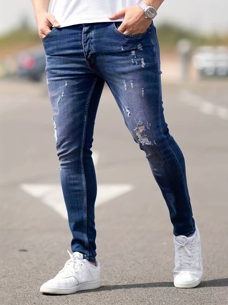 Bennett slitna jeans för män