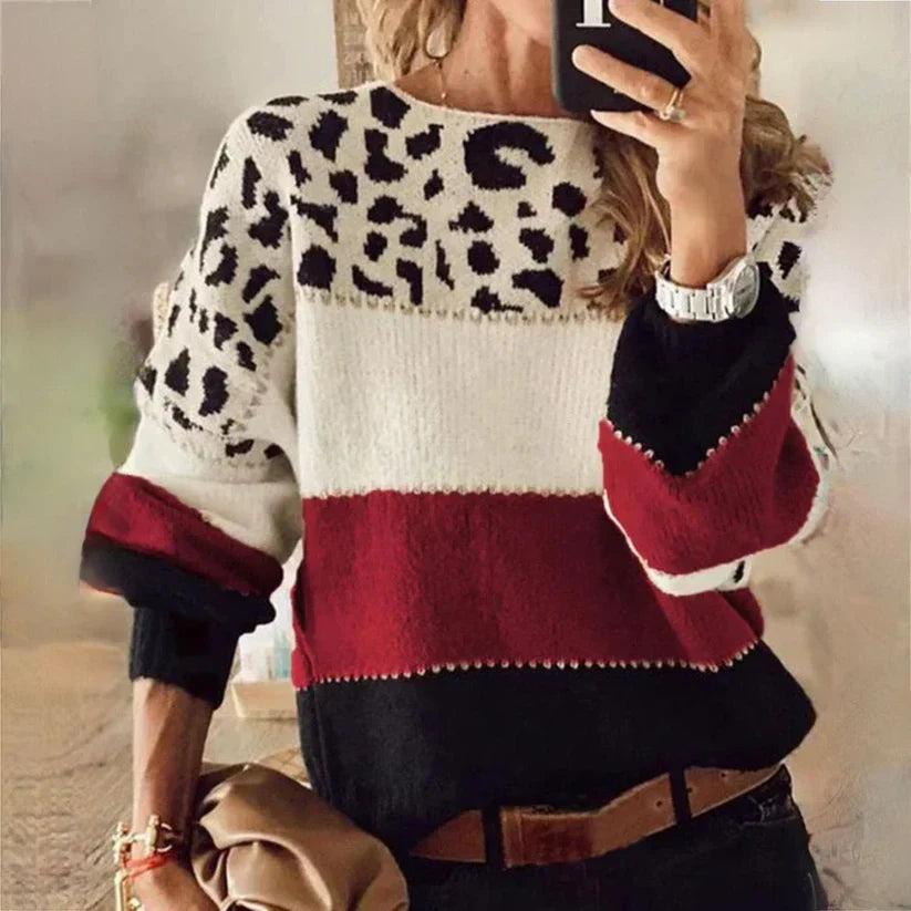 Janssen – elegant tröja med leopardtryck