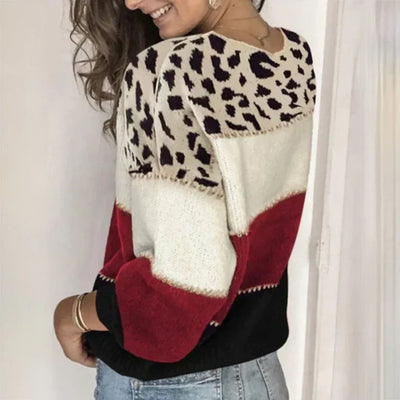 Janssen – elegant tröja med leopardtryck
