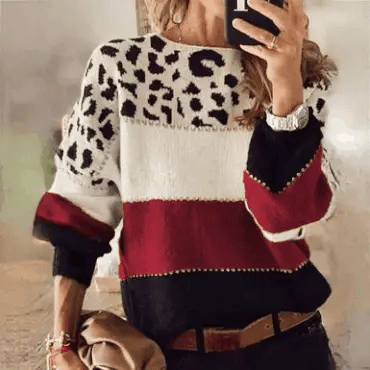 Janssen – elegant tröja med leopardtryck