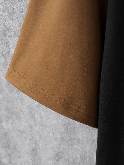 Robert - snygg t-shirt i färgblock med korta ärmar och rund hals