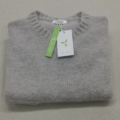 Oversized jumper med elfenbensfärgad framficka och stora, djupa fickor för kvinnor