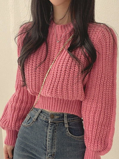 Bela-pullover - modern chunky stickad tröja för kvinnor