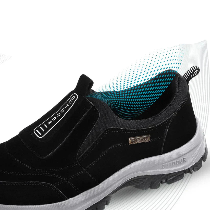 Torben – slip-on-skor i mocka med gummisula för utomhusbruk