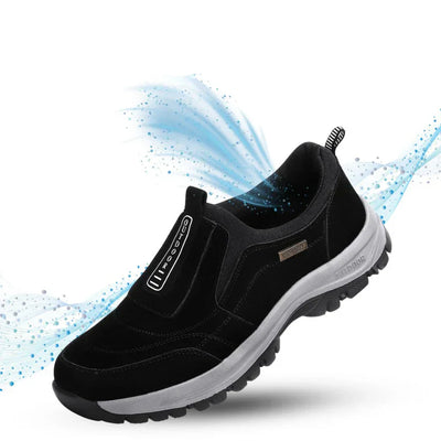 Torben – slip-on-skor i mocka med gummisula för utomhusbruk