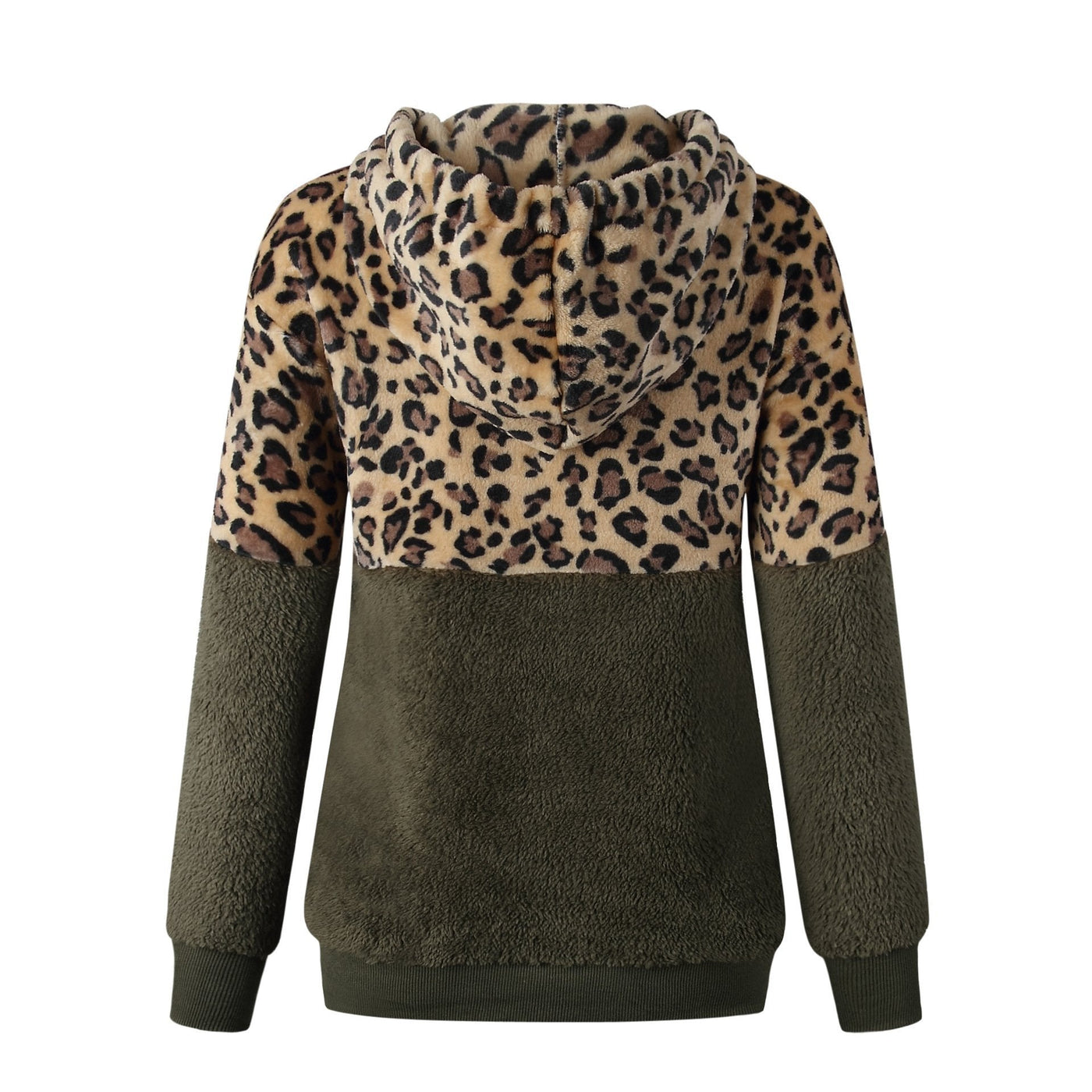 Teddy pullover - extremt varm och mysig hoodie med snyggt leopardmönster för våren