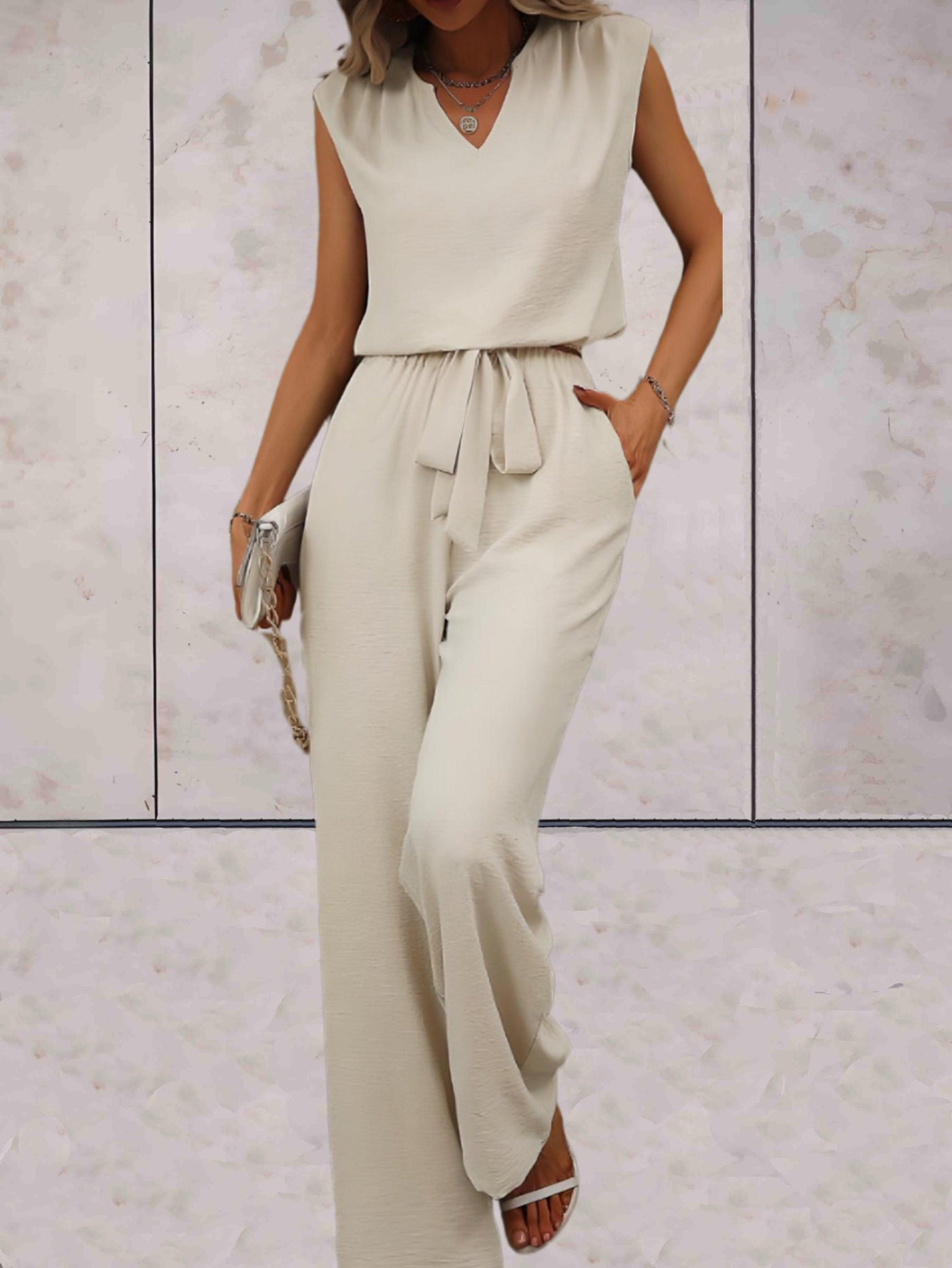 Veronica - Kvinnor Blus & Vida Byxor Set
