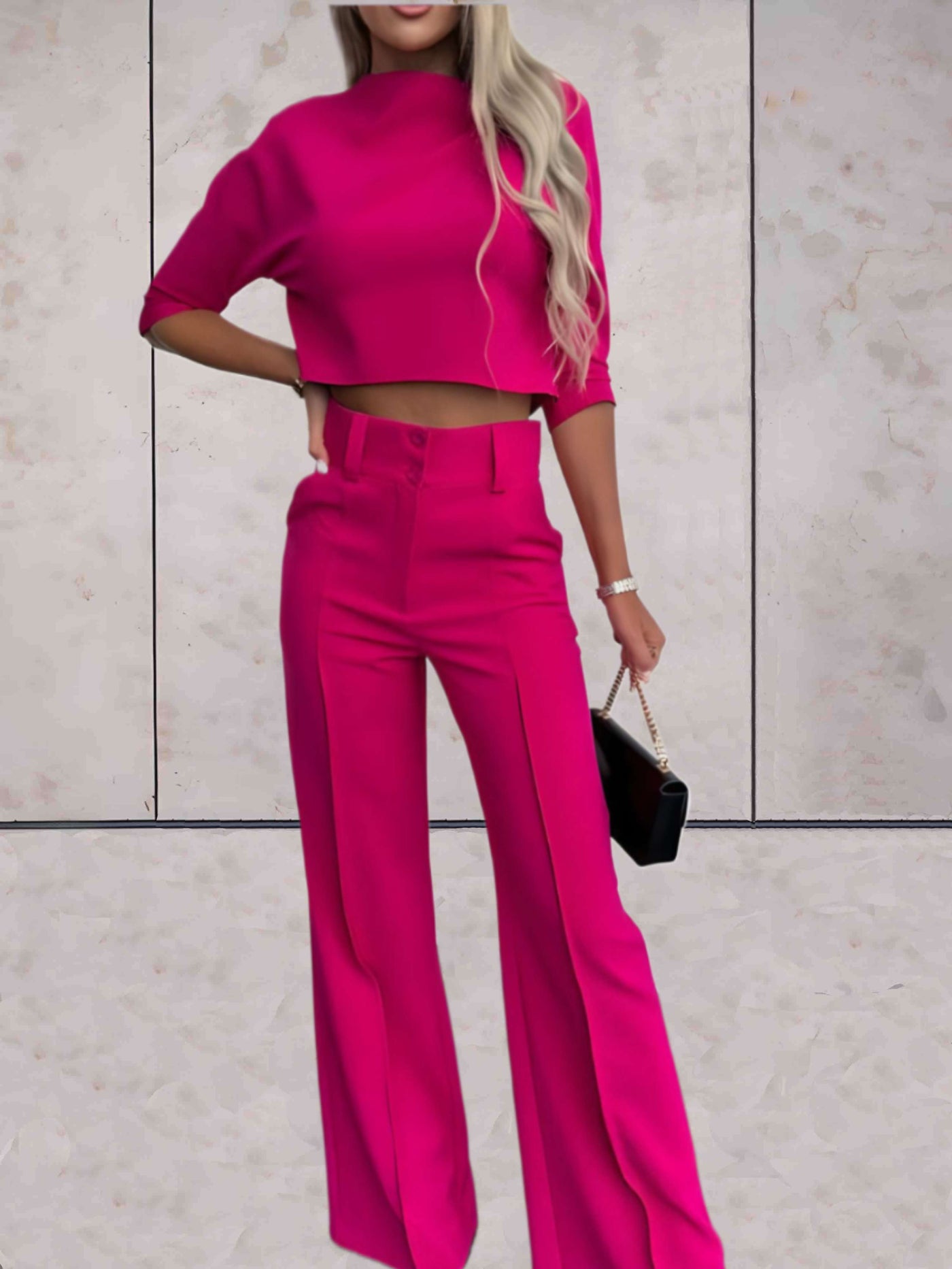 Grace - Kvinnor Crop Top & Vida Byxor Set